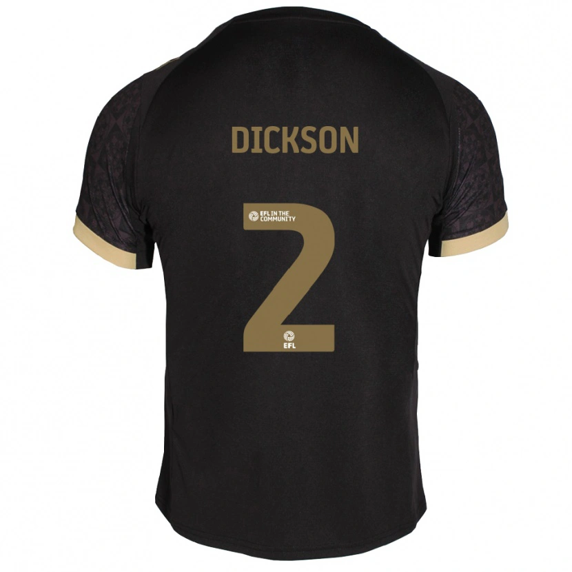 Danxen Homem Camisola Kathryn Dickson #2 Preto Dourado Alternativa 2025/26 Camisa