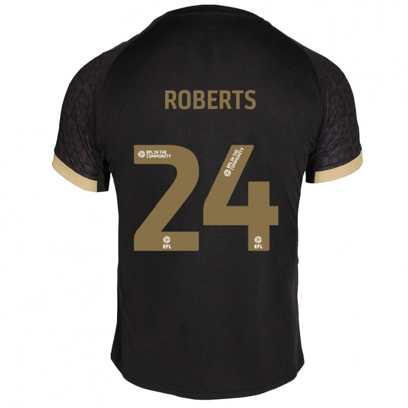 Danxen Homem Camisola Caleb Roberts #24 Preto Dourado Alternativa 2025/26 Camisa