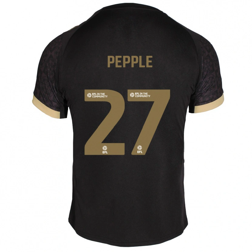 Danxen Homem Camisola Aribim Pepple #27 Preto Dourado Alternativa 2025/26 Camisa