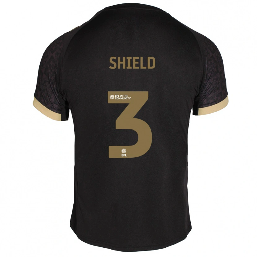 Danxen Homem Camisola Harry Shield #3 Preto Dourado Alternativa 2025/26 Camisa