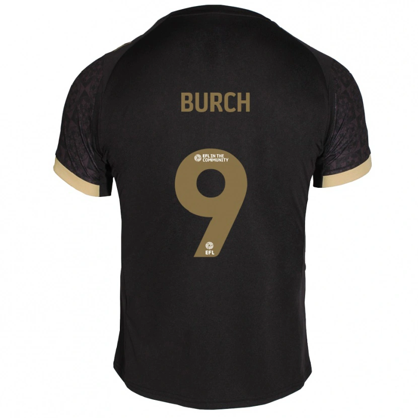Danxen Homem Camisola Kian Burch #9 Preto Dourado Alternativa 2025/26 Camisa