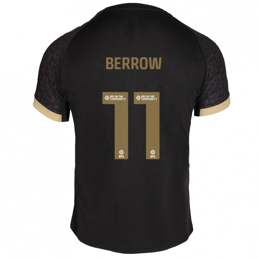 Danxen Homem Camisola Jade Berrow #11 Preto Dourado Alternativa 2025/26 Camisa