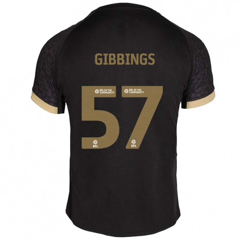 Danxen Homem Camisola Cole Gibbings #57 Preto Dourado Alternativa 2025/26 Camisa