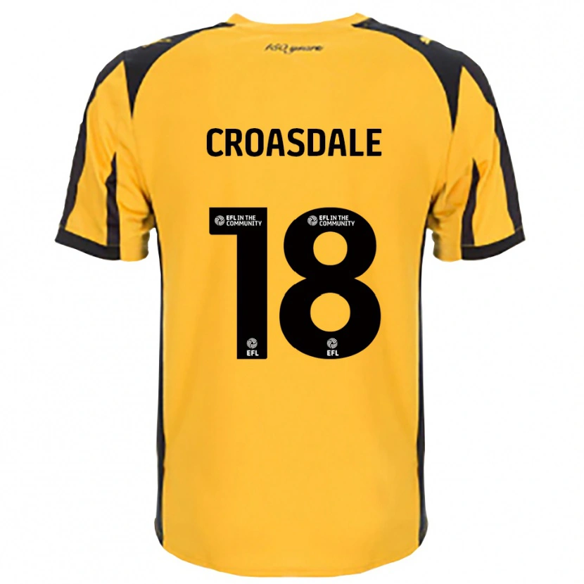 Danxen Homem Camisola Ryan Croasdale #18 Laranja Preto Alternativa 2025/26 Camisa
