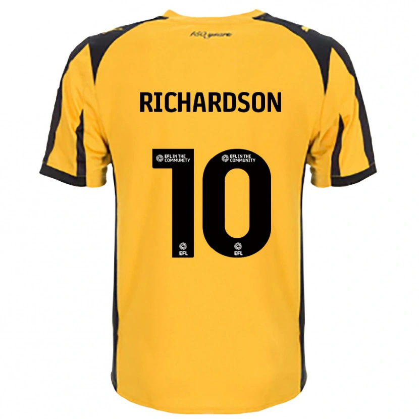 Danxen Homem Camisola Kelsey Richardson #10 Laranja Preto Alternativa 2025/26 Camisa