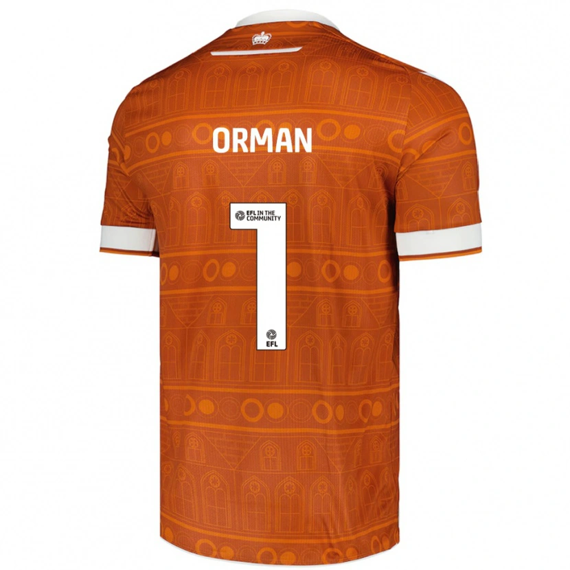 Danxen Homem Camisola Emily Orman #1 Laranja Branco Alternativa 2025/26 Camisa