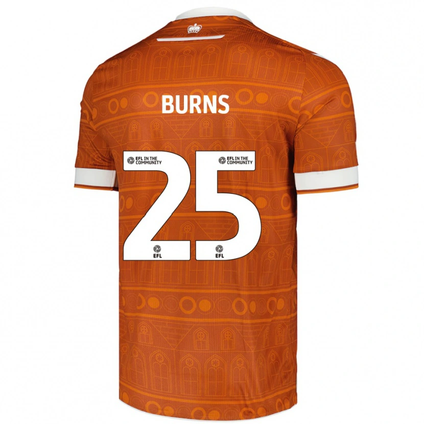 Danxen Homem Camisola Jacqueline Burns #25 Laranja Branco Alternativa 2025/26 Camisa