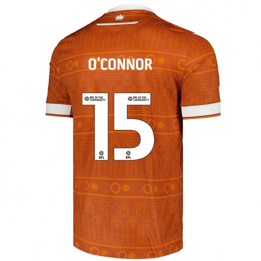 Danxen Homem Camisola Paudie O'connor #15 Laranja Branco Alternativa 2025/26 Camisa