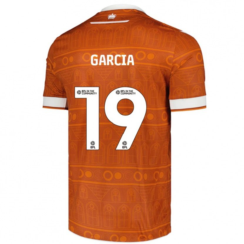 Danxen Homem Camisola Andre Garcia #19 Laranja Branco Alternativa 2025/26 Camisa