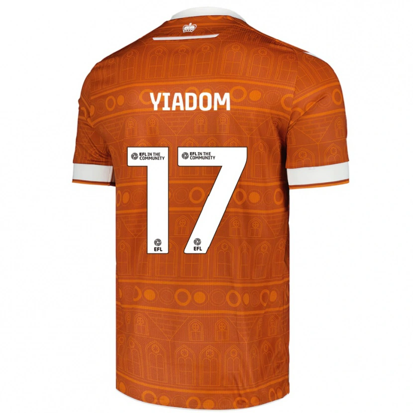Danxen Homem Camisola Andy Yiadom #17 Laranja Branco Alternativa 2025/26 Camisa