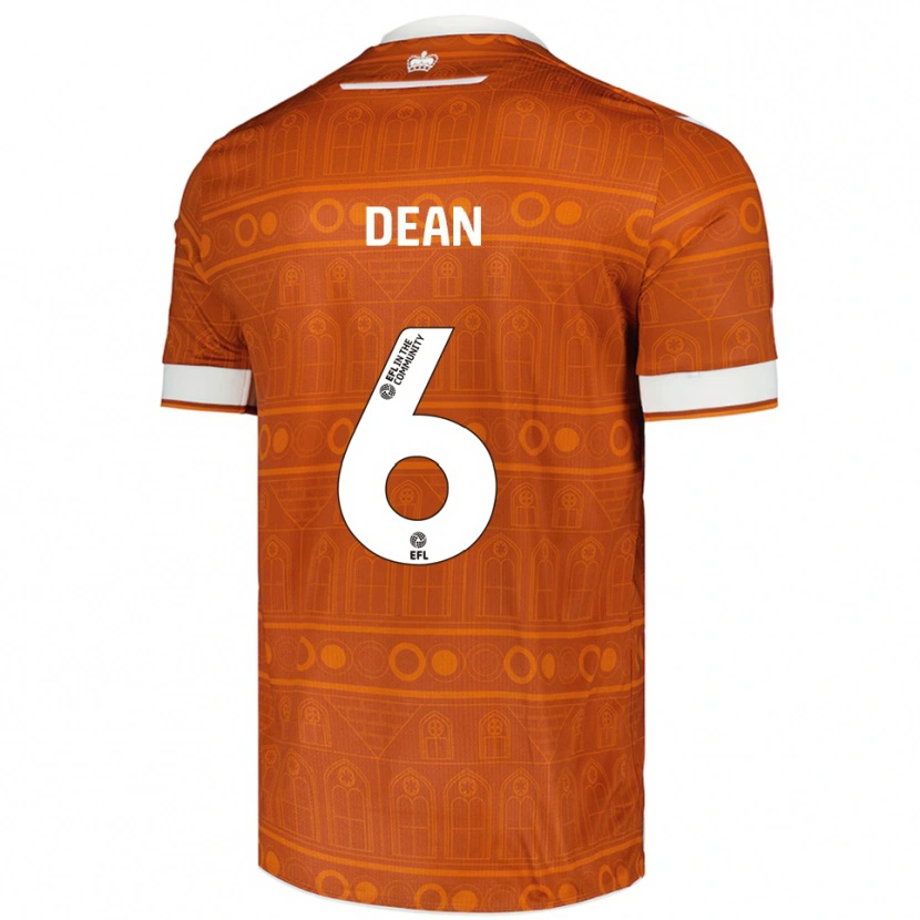 Danxen Homem Camisola Harlee Dean #6 Laranja Branco Alternativa 2025/26 Camisa