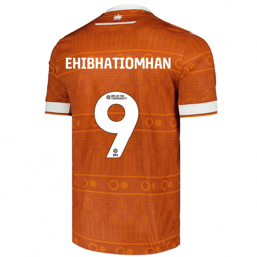 Danxen Homem Camisola Kelvin Ehibhatiomhan #9 Laranja Branco Alternativa 2025/26 Camisa