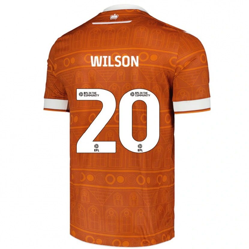 Danxen Homem Camisola Georgia Wilson #20 Laranja Branco Alternativa 2025/26 Camisa