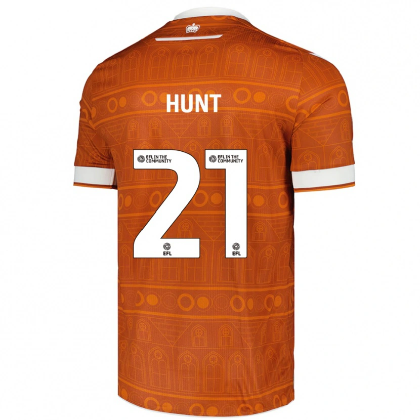 Danxen Homem Camisola Mae Hunt #21 Laranja Branco Alternativa 2025/26 Camisa