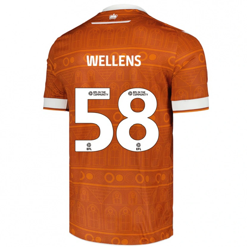 Danxen Homem Camisola Charlie Wellens #58 Laranja Branco Alternativa 2025/26 Camisa
