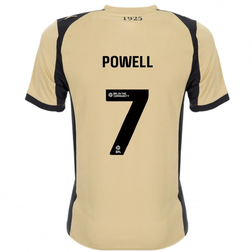 Danxen Homem Camisola Joe Powell #7 Dourado Preto Alternativa 2025/26 Camisa