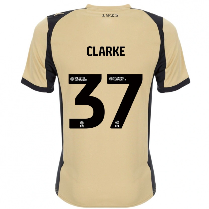 Danxen Homem Camisola James Clarke #37 Dourado Preto Alternativa 2025/26 Camisa
