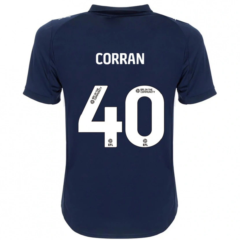 Danxen Homem Camisola Matthew Corran #40 Azul Marinho Branco Alternativa 2025/26 Camisa