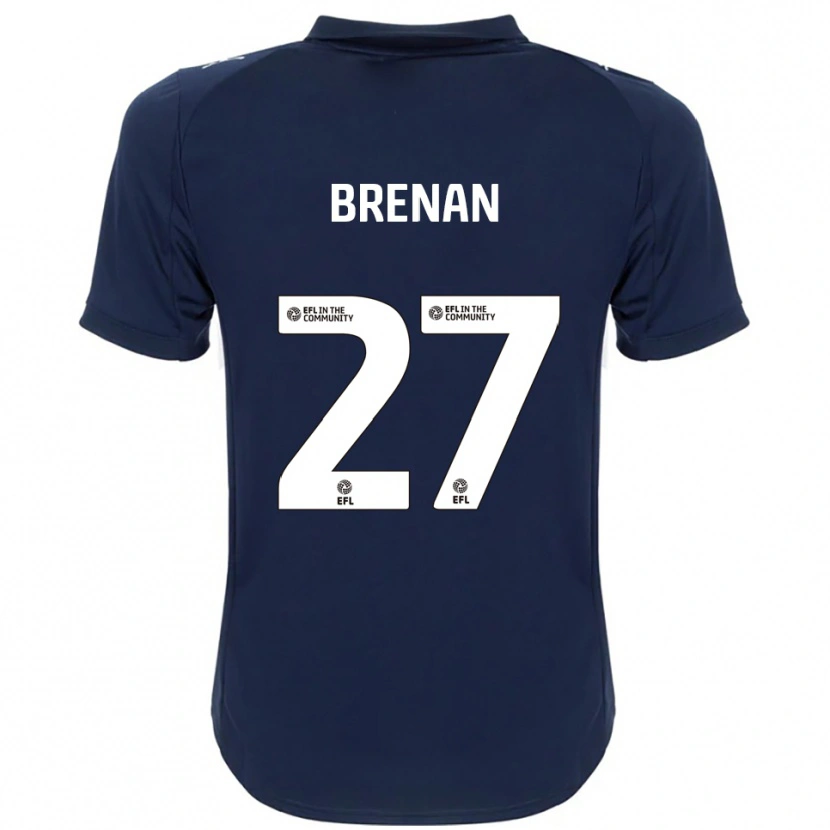 Danxen Homem Camisola Tobias Brenan #27 Azul Marinho Branco Alternativa 2025/26 Camisa