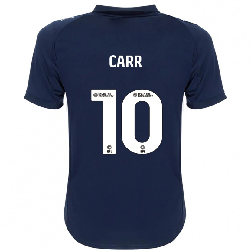 Danxen Homem Camisola Grace Carr #10 Azul Marinho Branco Alternativa 2025/26 Camisa