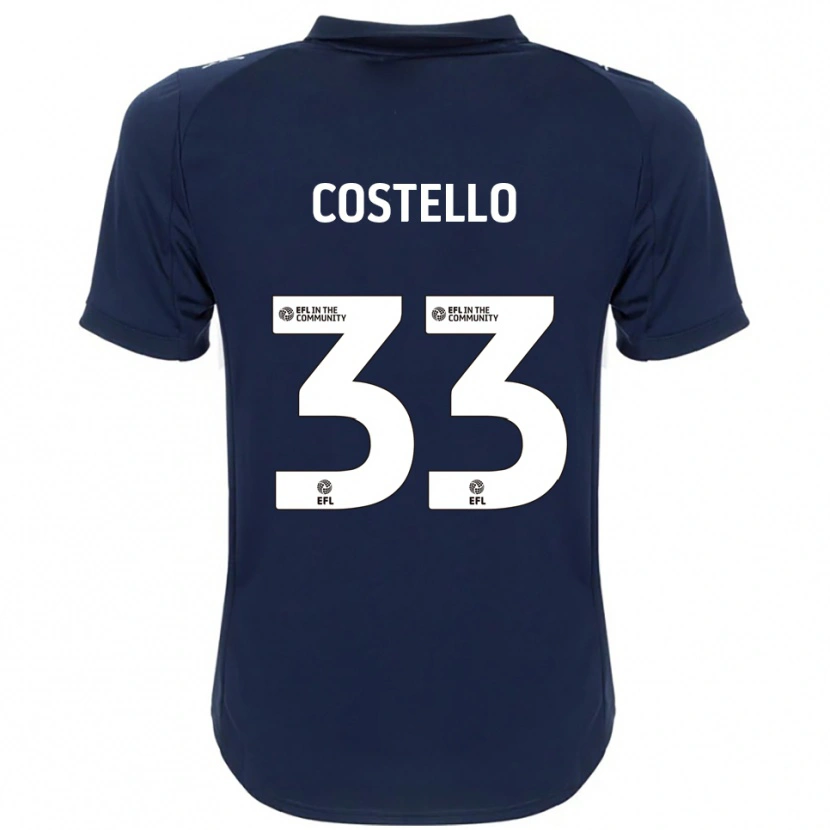 Danxen Homem Camisola Tom Costello #33 Azul Marinho Branco Alternativa 2025/26 Camisa