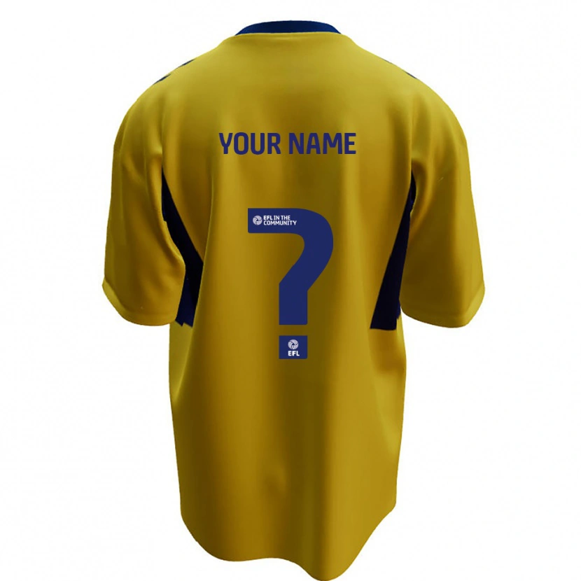 Danxen Homem Camisola Seu Nome #0 Amarelo Azul Alternativa 2025/26 Camisa
