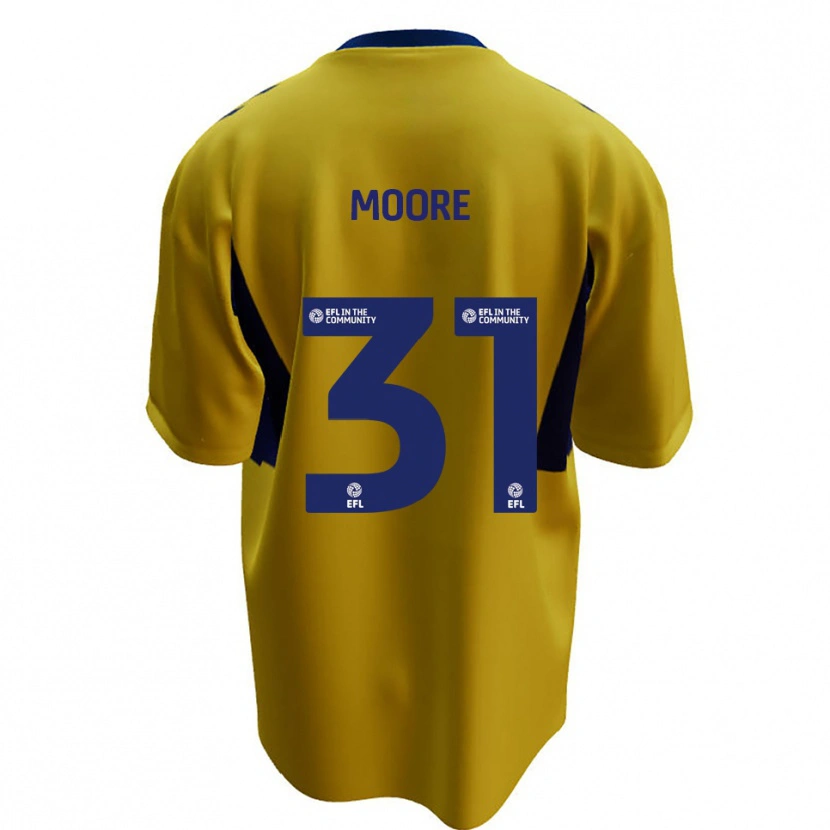 Danxen Homem Camisola Stuart Moore #31 Amarelo Azul Alternativa 2025/26 Camisa