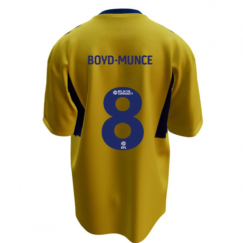 Danxen Homem Camisola Caolan Boyd-Munce #8 Amarelo Azul Alternativa 2025/26 Camisa