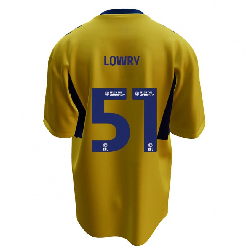 Danxen Homem Camisola Alex Lowry #51 Amarelo Azul Alternativa 2025/26 Camisa