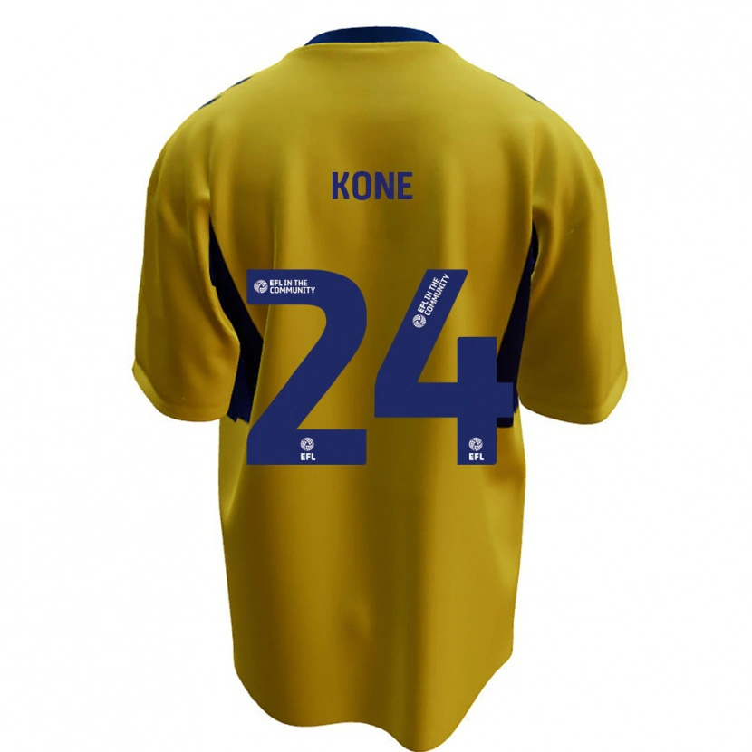 Danxen Homem Camisola Richard Kone #24 Amarelo Azul Alternativa 2025/26 Camisa