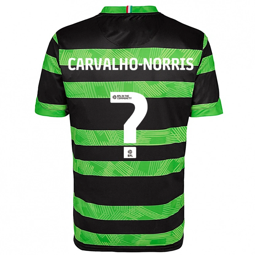 Danxen Homem Camisola Tom Carvalho-Norris #0 Preto Verde Alternativa 2025/26 Camisa