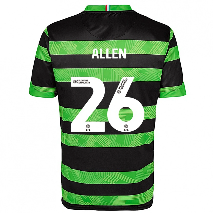Danxen Homem Camisola Lauren Allen #26 Preto Verde Alternativa 2025/26 Camisa