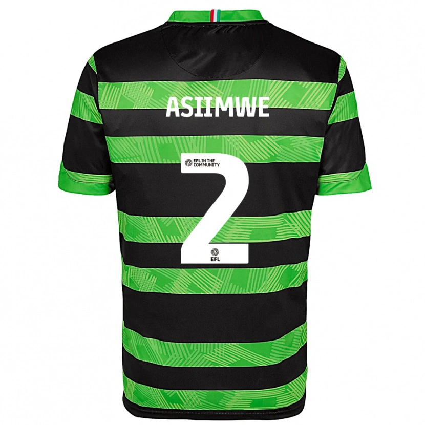 Danxen Homem Camisola Nathan Asiimwe #2 Preto Verde Alternativa 2025/26 Camisa