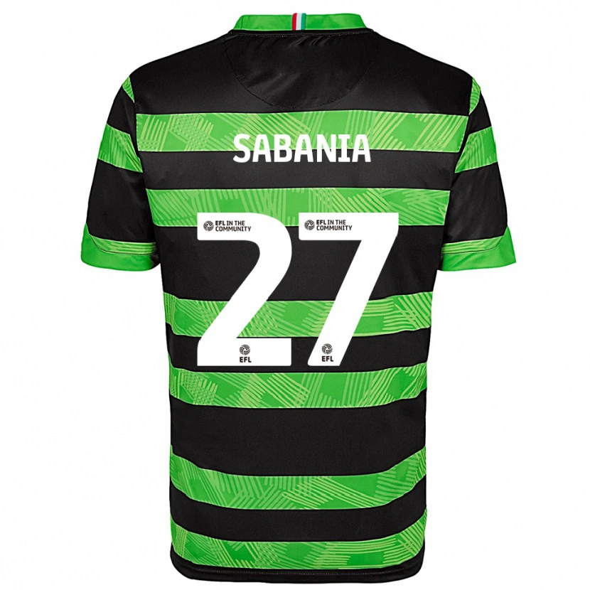 Danxen Homem Camisola Nadia Sabania #27 Preto Verde Alternativa 2025/26 Camisa