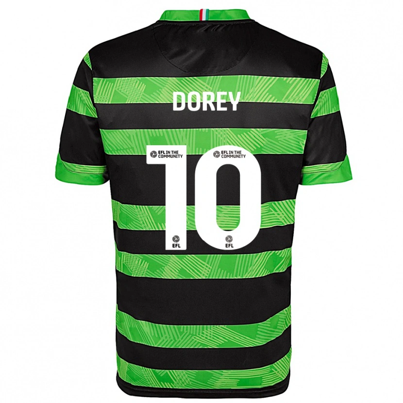 Danxen Homem Camisola Ellie Dorey #10 Preto Verde Alternativa 2025/26 Camisa
