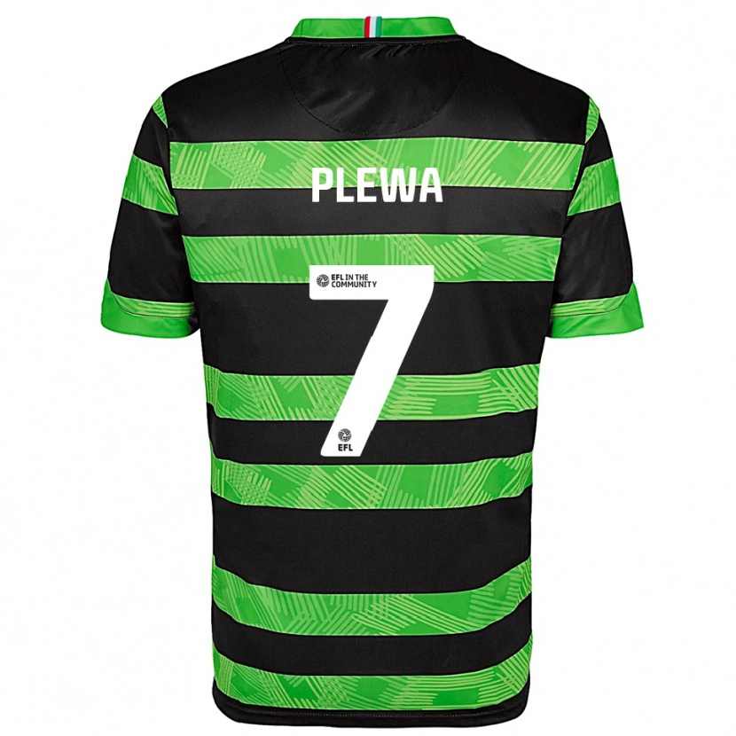 Danxen Homem Camisola Emma Plewa #7 Preto Verde Alternativa 2025/26 Camisa