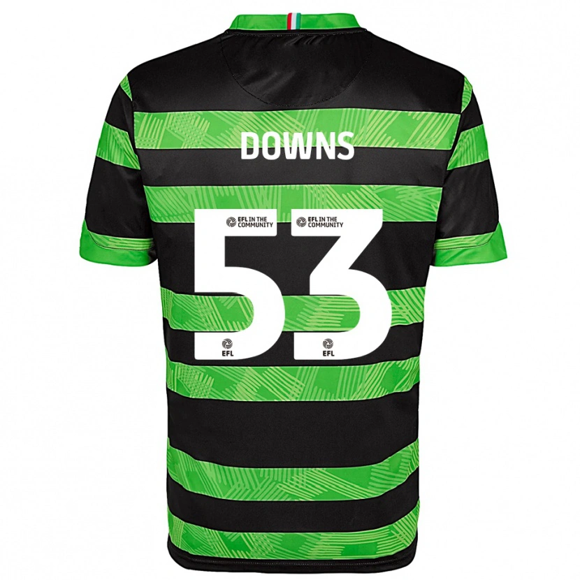 Danxen Homem Camisola Oliver Downs #53 Preto Verde Alternativa 2025/26 Camisa