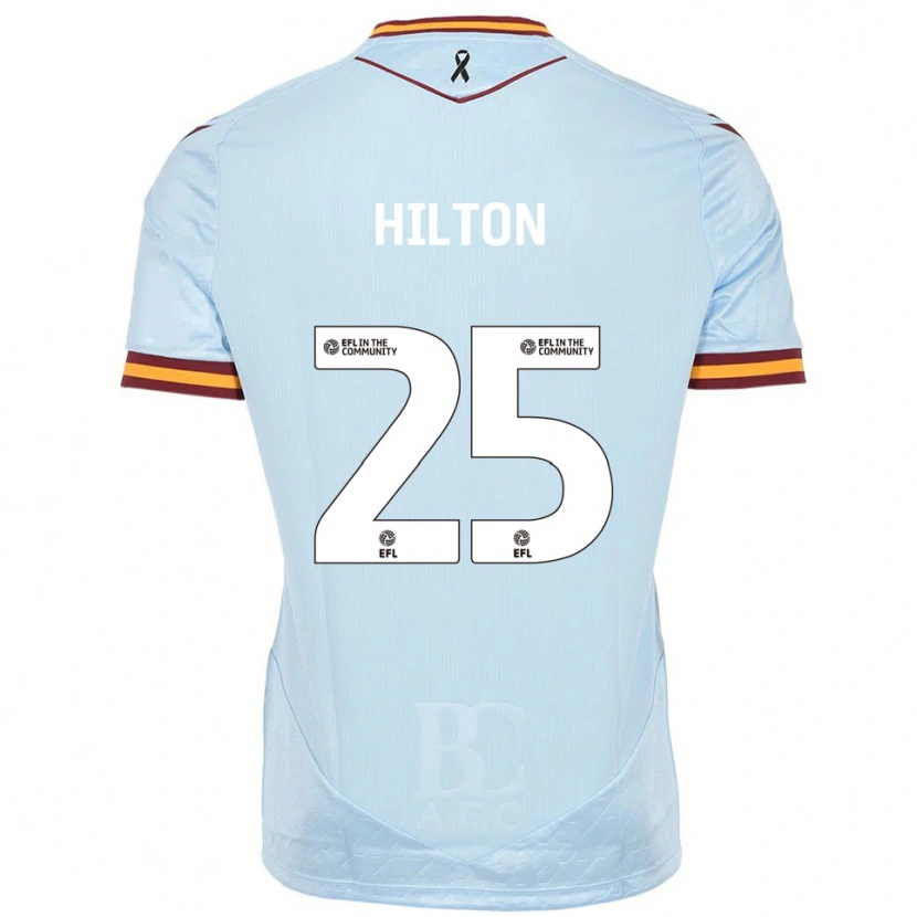 Danxen Homem Camisola Joe Hilton #25 Azul Celeste Alternativa 2025/26 Camisa