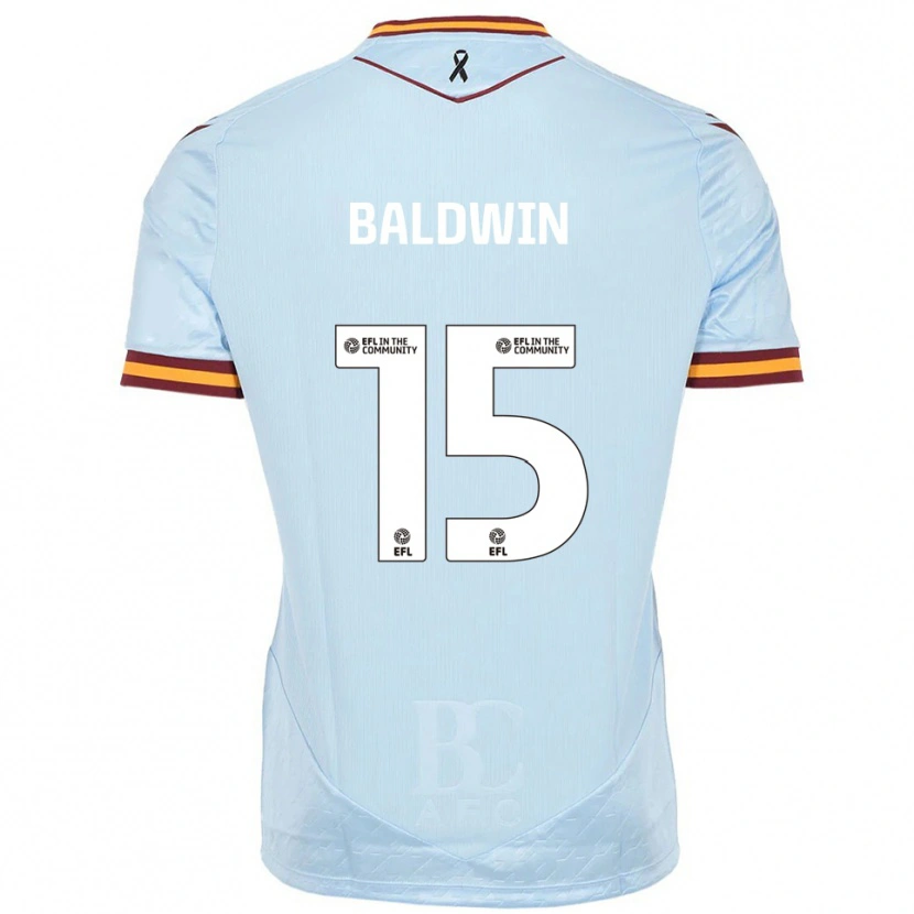 Danxen Homem Camisola Aden Baldwin #15 Azul Celeste Alternativa 2025/26 Camisa
