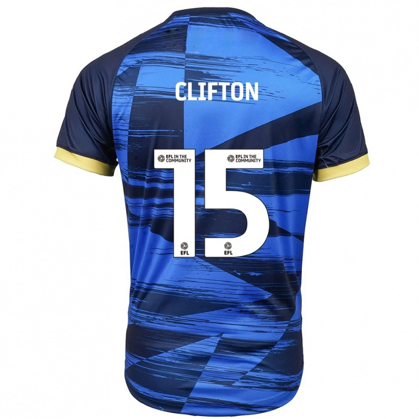 Danxen Homem Camisola Harry Clifton #15 Azul Marinho Alternativa 2025/26 Camisa