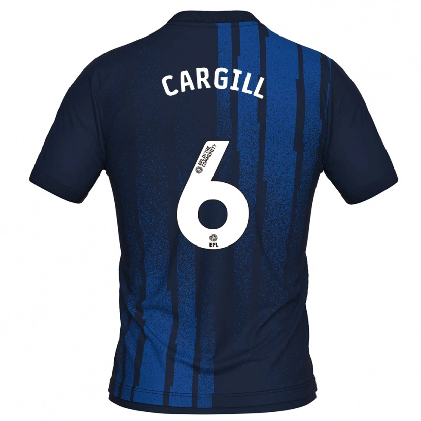 Danxen Homem Camisola Baily Cargill #6 Azul Marinho Branco Alternativa 2025/26 Camisa