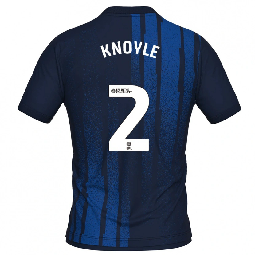 Danxen Homem Camisola Kyle Knoyle #2 Azul Marinho Branco Alternativa 2025/26 Camisa