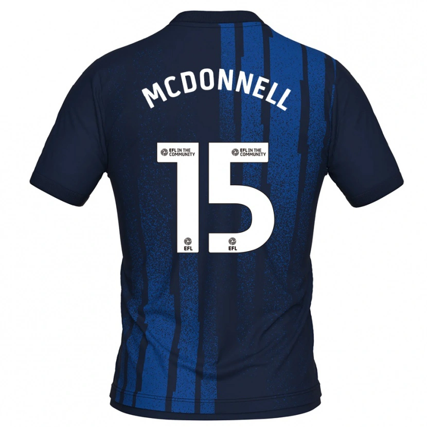 Danxen Homem Camisola Jamie Mcdonnell #15 Azul Marinho Branco Alternativa 2025/26 Camisa