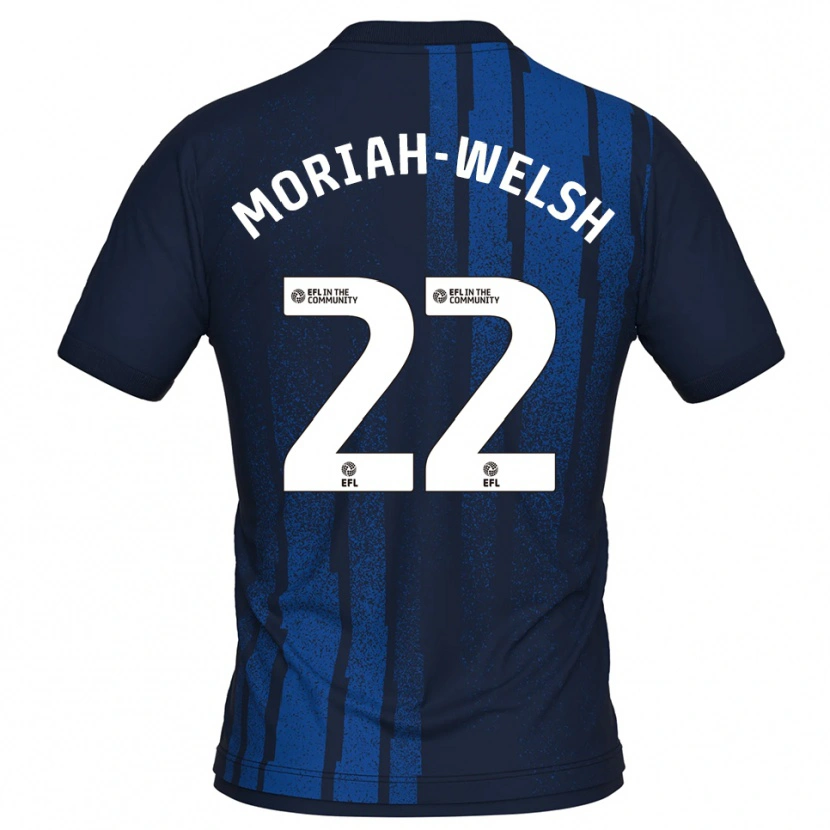 Danxen Homem Camisola Nathan Moriah-Welsh #22 Azul Marinho Branco Alternativa 2025/26 Camisa
