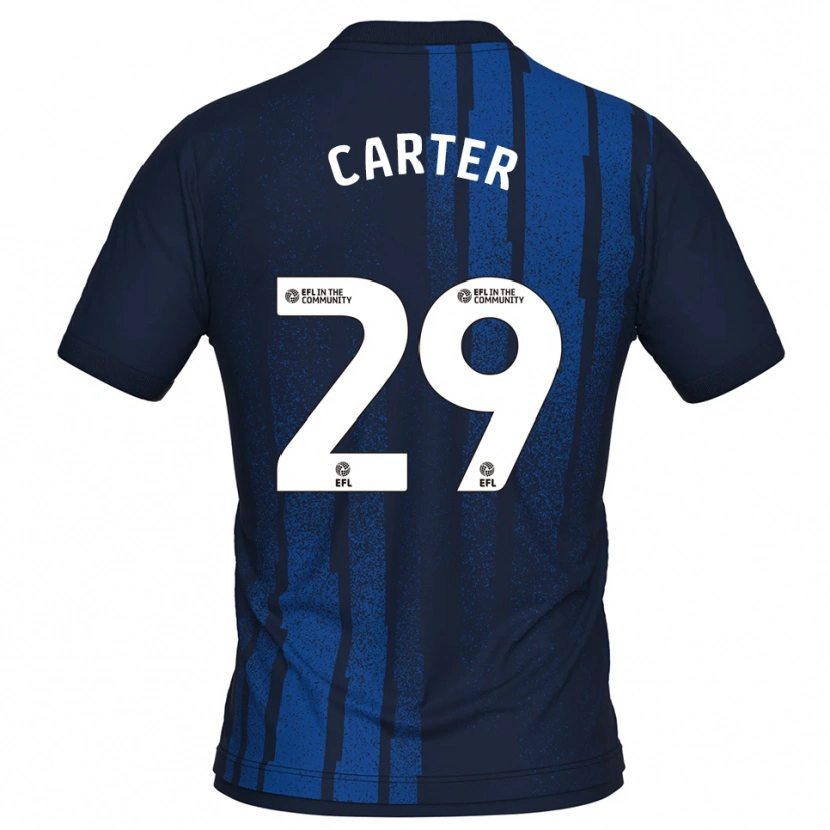 Danxen Homem Camisola Charlie Carter #29 Azul Marinho Branco Alternativa 2025/26 Camisa