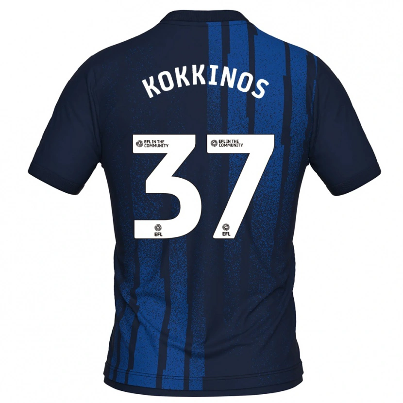 Danxen Homem Camisola Ronnie Kokkinos #37 Azul Marinho Branco Alternativa 2025/26 Camisa