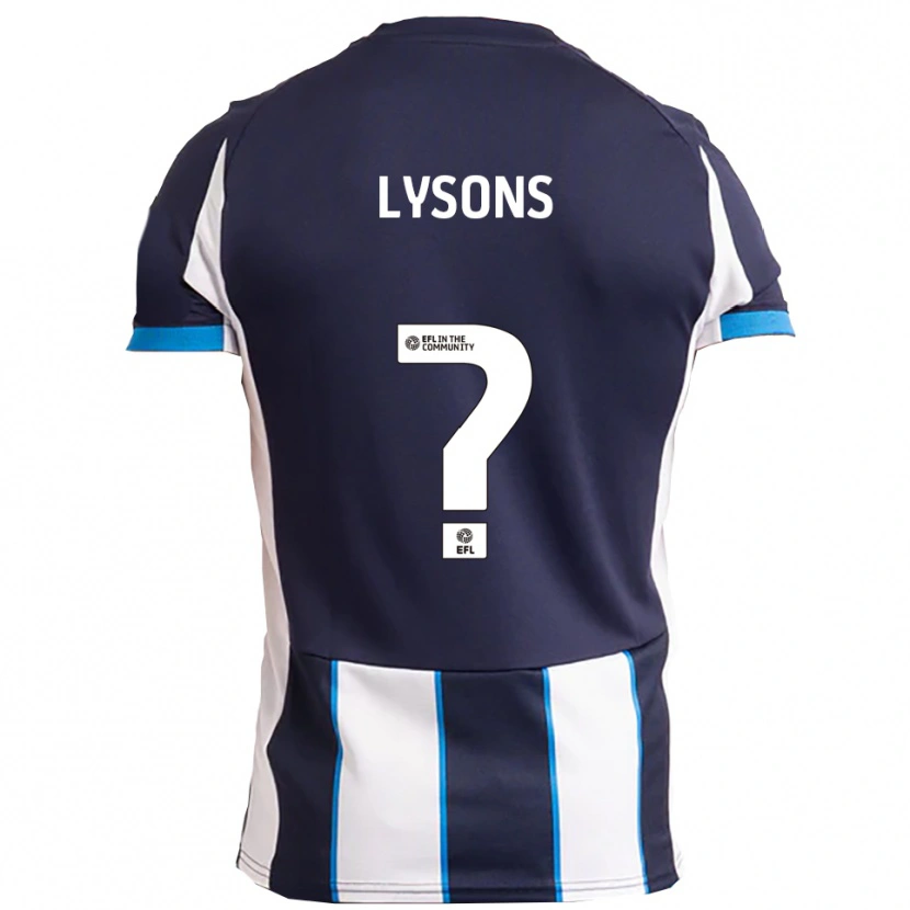 Danxen Homem Camisola Emma Lysons #0 Branco Azul Marinho Alternativa 2025/26 Camisa