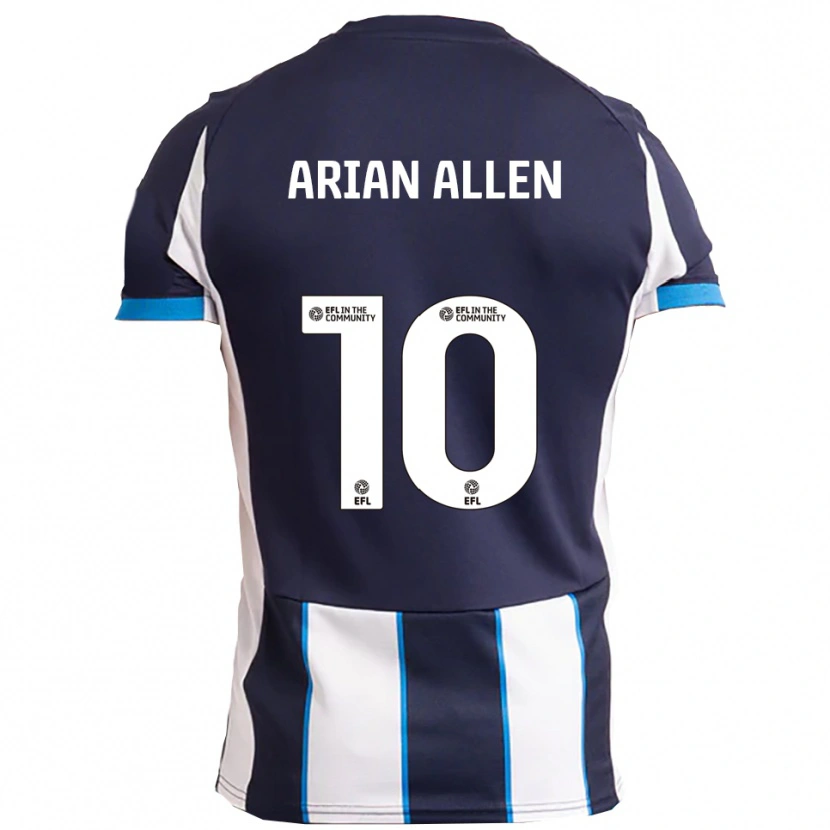 Danxen Homem Camisola Arian Allen #10 Branco Azul Marinho Alternativa 2025/26 Camisa
