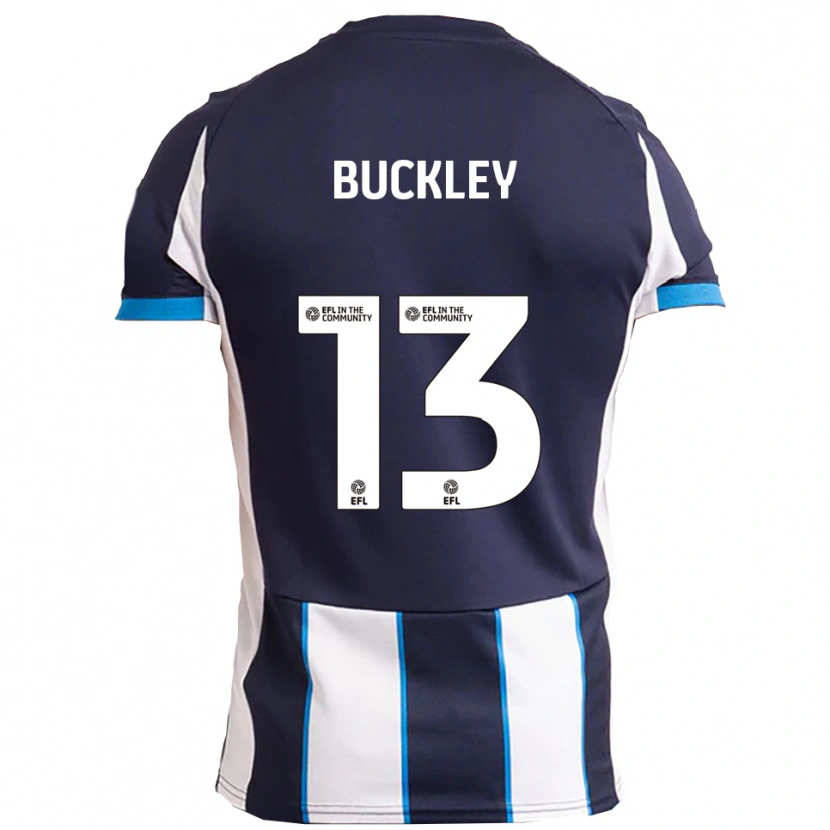 Danxen Homem Camisola Benjamin Buckley #13 Branco Azul Marinho Alternativa 2025/26 Camisa