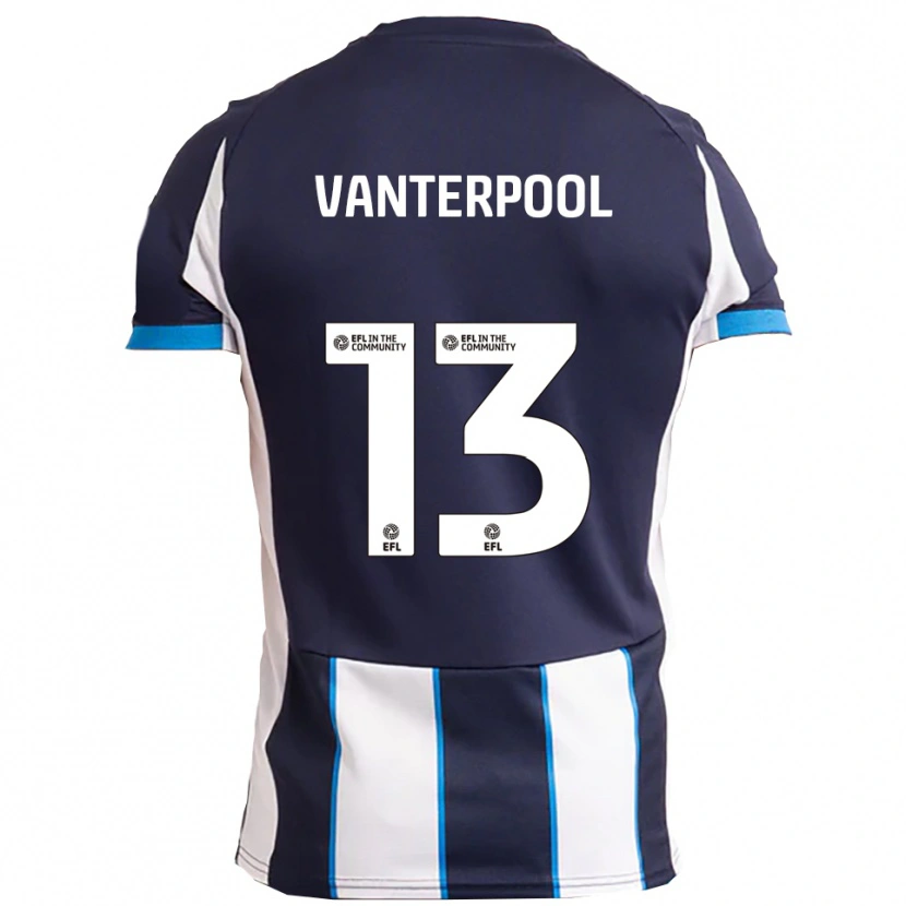 Danxen Homem Camisola Gabriel Vanterpool #13 Branco Azul Marinho Alternativa 2025/26 Camisa